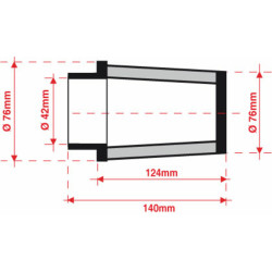 Filtre à air BMC conique Ø42mm FMSA42-127