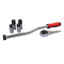 Clé à cliquet professionnel 6 pans pour roue avant moto