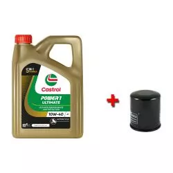 Pack vidange pour Triumph 675 / 765 Street Triple et 675 Daytona (huile Castrol POWER1 ULTIMATE 10W40 (4l) + filtre offert)
