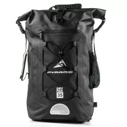Sac à dos moto étanche Pyramid, noir, volume 35 Litres