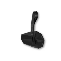 Rétroviseur d'embout de guidon HIGHSIDER pro Stealth-X6 long - noir - l'unité