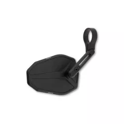 Rétroviseur d'embout de guidon HIGHSIDER pro Victory-Slim court - noir - l'unité