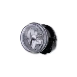 Feu antibrouillard rond HIGHSIDER – Noir, verre transparent, homologué
