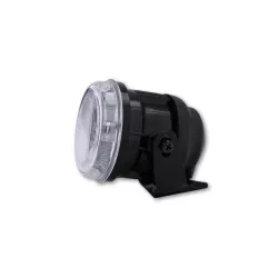 Feu antibrouillard rond HIGHSIDER – Noir, verre transparent, homologué
