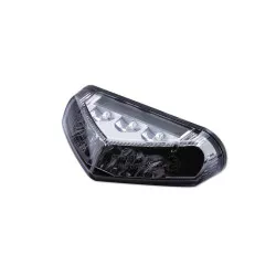 Feu arrière LED HIGHSIDER – Verre fumé, avec éclairage de plaque (homologué)