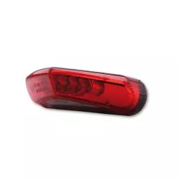 Feu arrière LED HIGHSIDER – Verre rouge, avec éclairage de plaque (homologué)