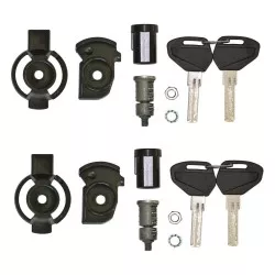 Barillet Sécurité complet SL102 identique pour deux valises avec bague et loquet pour Top case GIVI 