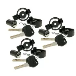 Barillet Sécurité complet SL103 identiques pour trois valises avec bague et loquet pour Top case GIVI 