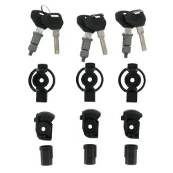 Barillet Sécurité complet SL103 identiques pour trois valises avec bague et loquet pour Top case GIVI 