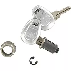 Barillet avec bague et clé standard argent Z661A pour serrure de valise ou top case GIVI (épaisseur 2,5mm)