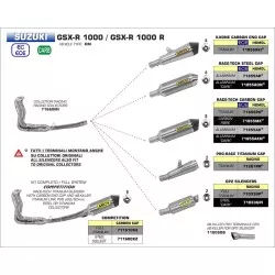 Collecteur ARROW inox pour Suzuki GSXR1000 et GSXR1000R 2017