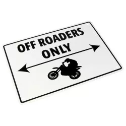 Plaque alu décorative OFF ROADERS Only pour garage
