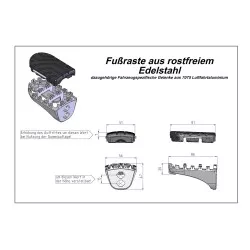 Kit de cale-pieds Honda XRV 650/750 (87-03) XL600V (87-96) CRF1000L.