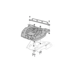 Platine QUICK-LOCK Givi/Kappa Monolock GIVI/KAPPA Monolock. Renfort en fibre Nylon. Noir