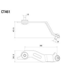 Kit de montage CT461B pour réservoir de fluide Rizoma