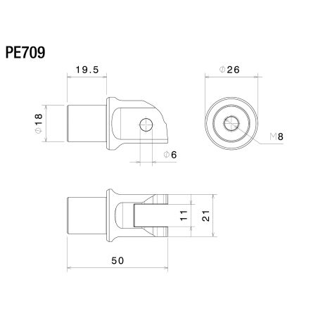 Adaptateurs pour cale-pieds Rizoma PRO, B-PRO,STREET, EXTREME,SNAKE, ESCAPE