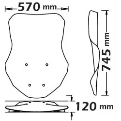 Pare-brise haute protection Isotta Honda XADV 750 2017-2020