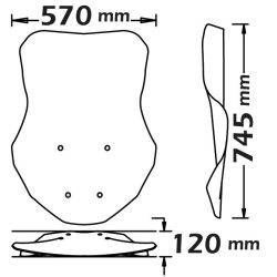Pare-brise haute protection Isotta Honda XADV 750 2021 et +
