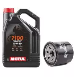 Pack vidange pour Triumph 675 / 765 Street Triple et 675 Daytona (huile Motul 7100 10W40 4L + filtre à huile)