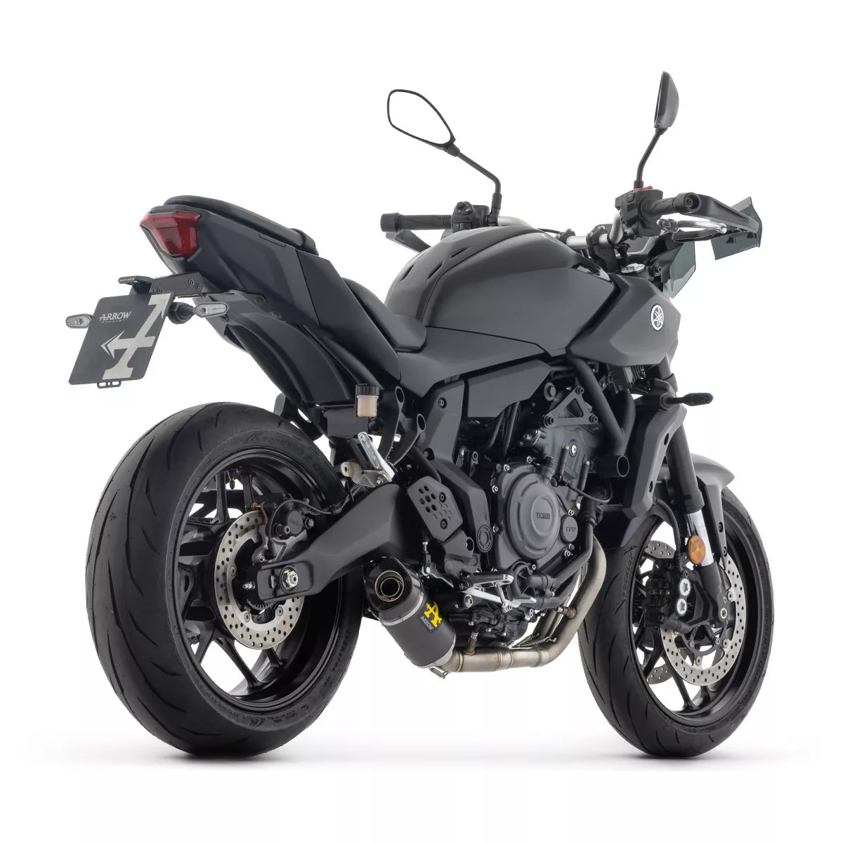 Mt07 Racer Ligne complète racing ARROW 71095AKN inox silencieux THUNDER alu Dark ...