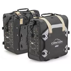 Paire de sacoches latérales étanches GRT709B CANYON Unifit GIVI, 35 + 35 litres