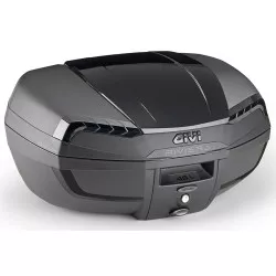 Top Case MONOLOCK GIVI E46 RIVIERA BLACK, 46 litres noir avec coque noire et catadioptres fumés