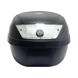 Top Case 28L Noir Mat 37x38x26cm (1 Casque) - Livré avec Platine