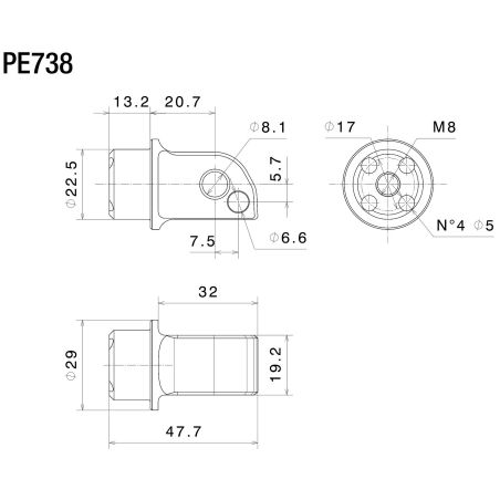 Adaptateurs pour cale-pieds Rizoma PRO, B-PRO,STREET, EXTREME,SNAKE, ESCAPE