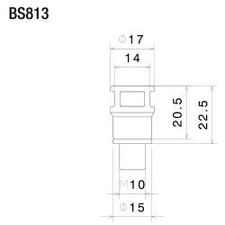 Adaptateur BS813B pour fixation rétroviseur Rizoma au guidon