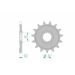 Kit chaîne AFAM 525XHR3 15/46 - Super-renforcé - couronne standard - Kawasaki Z900 2018-2021