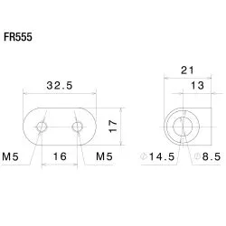 Kit de montage Rizoma FR555B pour clignotants avant
