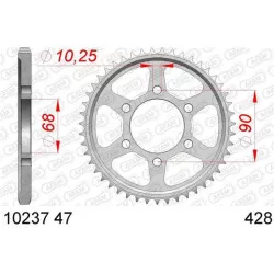 Kit chaîne AFAM 428XMR2 15/48 - Renforcé - couronne standard - Honda CB125R Neo Sport Café 2021-2024
