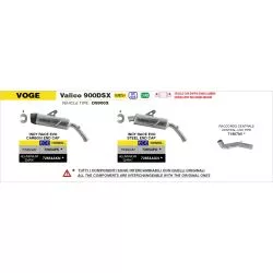 Silencieux INDY RACE EVO ARROW 72654PO Titane embout acier - Voge 900 DSX 2024 et +