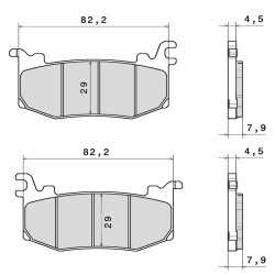 Plaquettes de frein BREMBO métal fritté - 107A48615