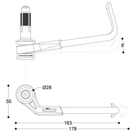 Protection de levier de frein et d'embrayage VR46 Pro-Tect by Barracuda