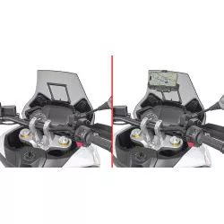 Châssis support GPS FB8102 GIVI à monter derrière la bulle, pour Peugeot XP400 GT / Allure 2023 et +