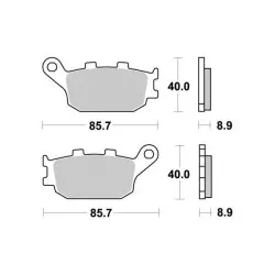 Plaquettes Perftec métal fritté R90