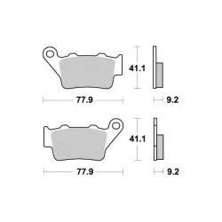 Plaquettes Perftec métal fritté R90