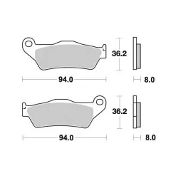 Plaquettes Perftec métal fritté R90