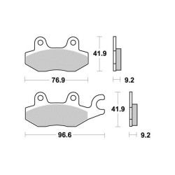 Plaquettes Perftec métal fritté R90
