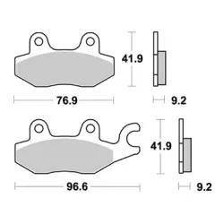 Plaquettes de frein Perftec Semi-métal R90