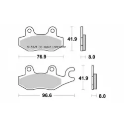 Plaquettes de frein Perftec Semi-métal R90