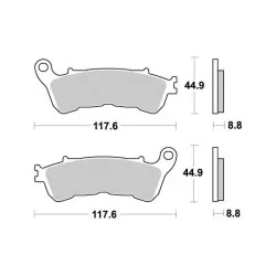 Plaquettes Perftec métal fritté R90
