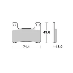 Plaquettes de frein Perftec Semi-métal R90
