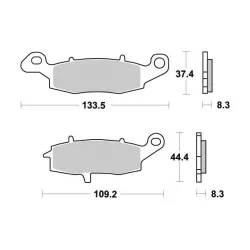 Plaquettes de frein Perftec Semi-métal R90