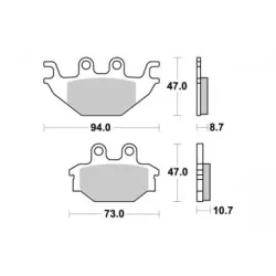 Plaquettes de frein Perftec Semi-métal R90