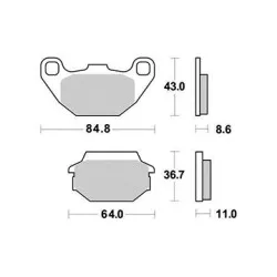 Plaquettes de frein Perftec Semi-métal R90