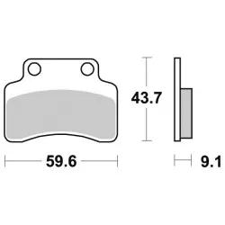 Plaquettes de frein Perftec Semi-métal R90