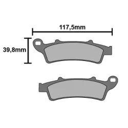 Plaquettes de frein Perftec Semi-métal R90