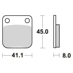 Plaquettes de frein Perftec Semi-métal R90